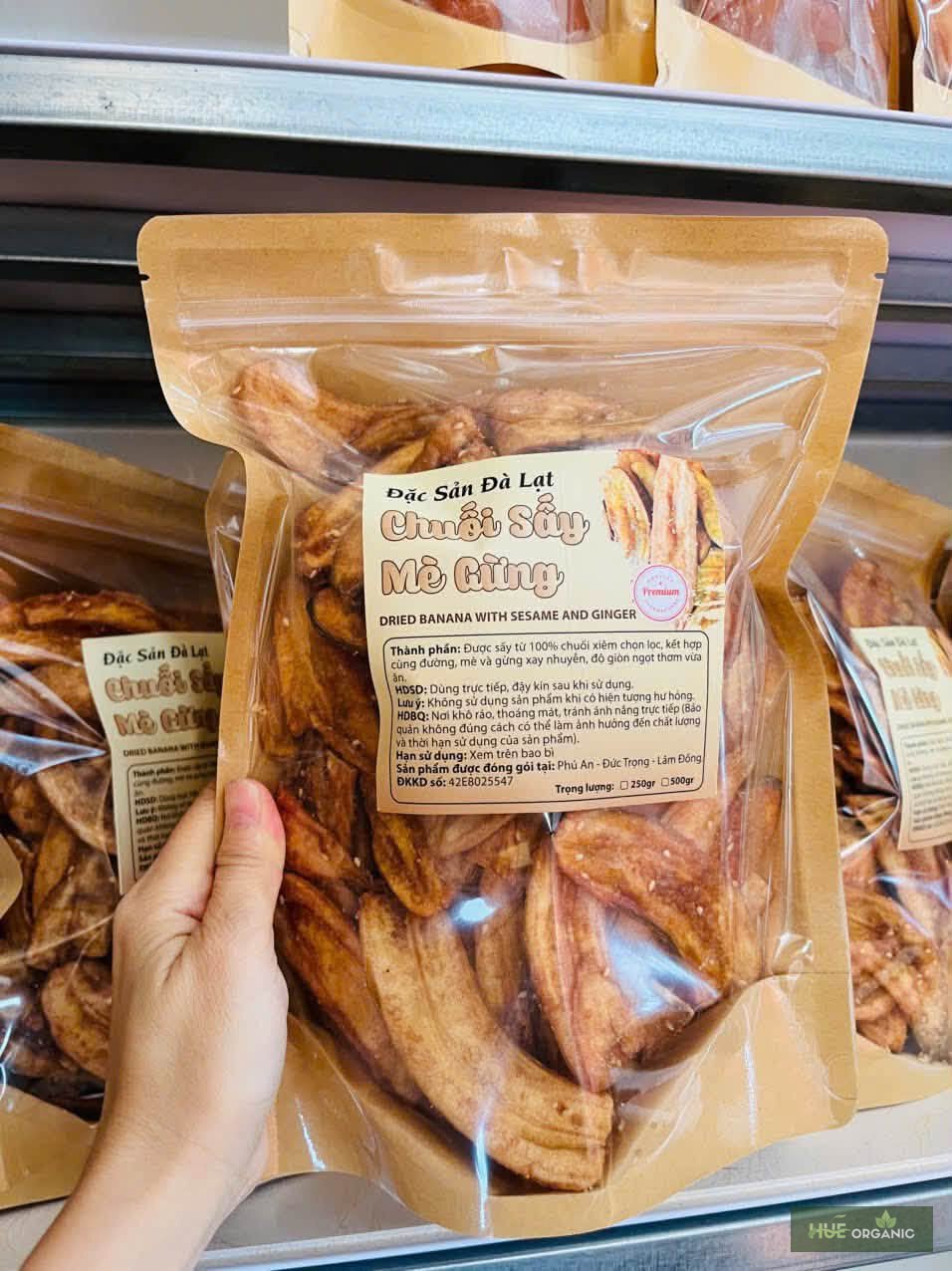 Chuối Sấy Mè Gừng Đà Lạt – Chuối Xiêm Giòn Ngọt, Ấm Vị Gừng