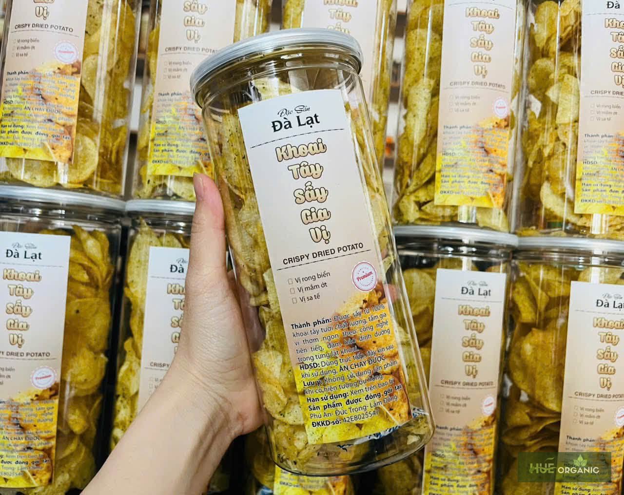 Khoai Tây Sấy Gia Vị Đà Lạt – Vị Rong Biển, Mắm Ớt, Sa Tế