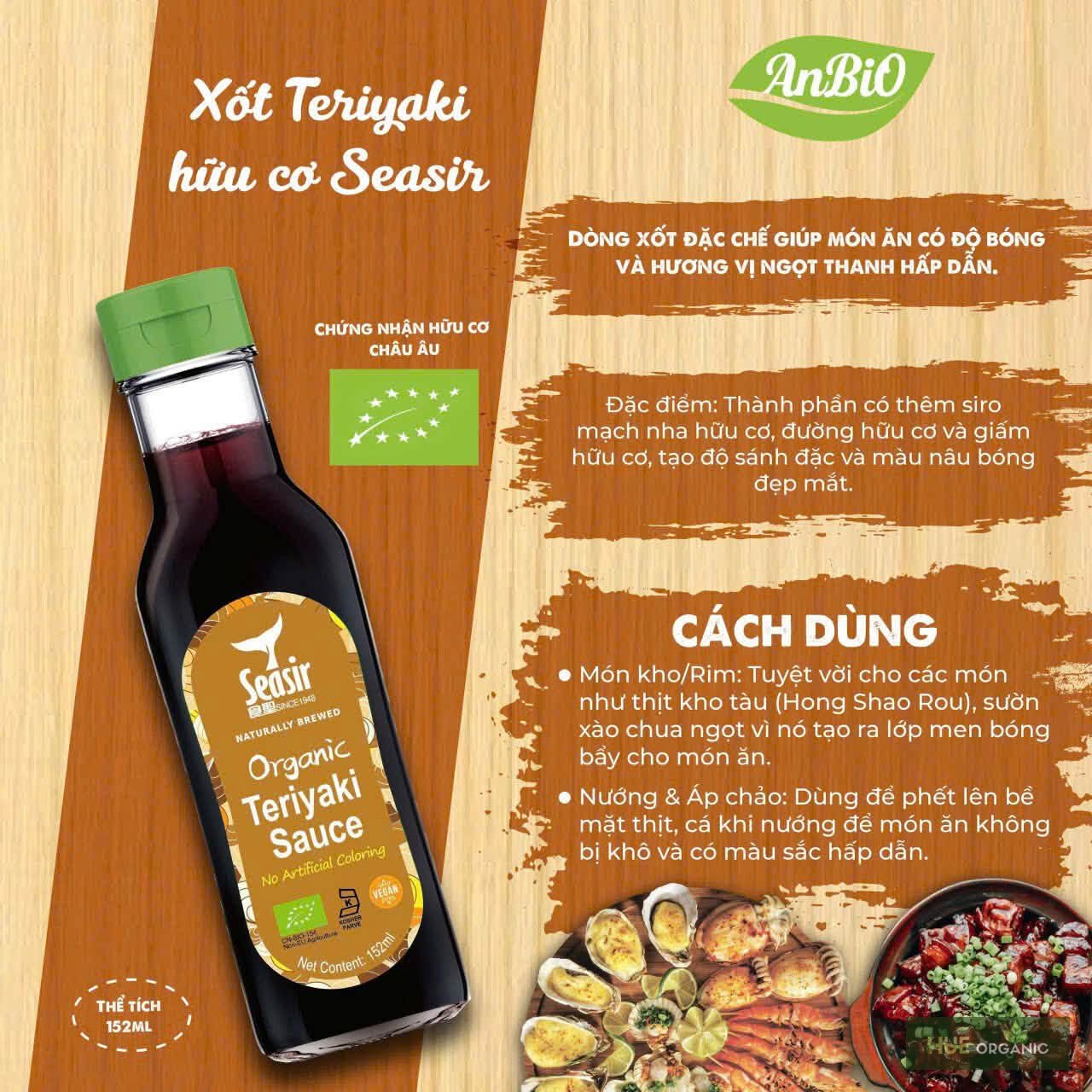 Xốt Teriyaki Hữu Cơ SeaSir 152ml
